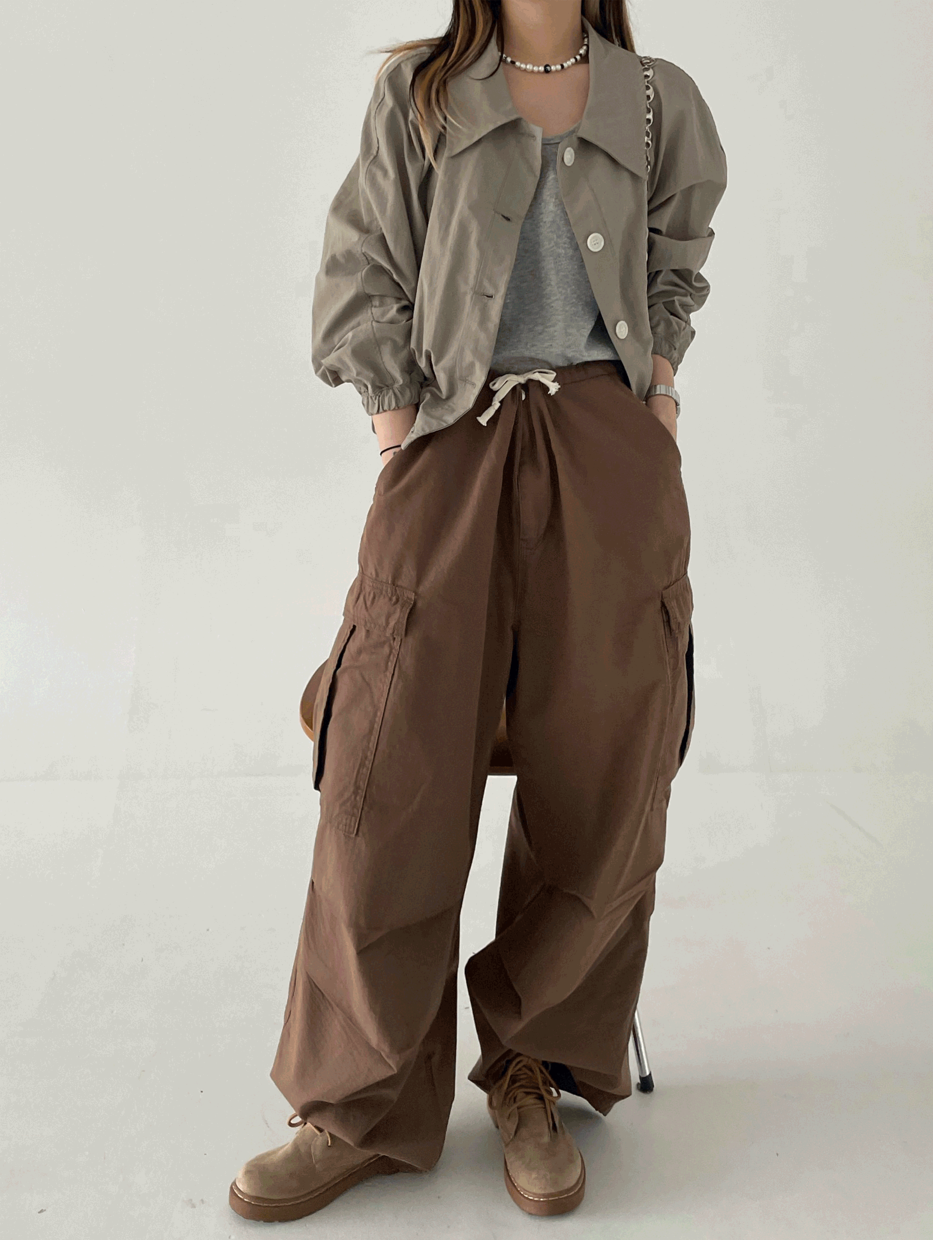 [SALE] Wide cargo pants (정가 68,000원) (교환, 환불 불가)