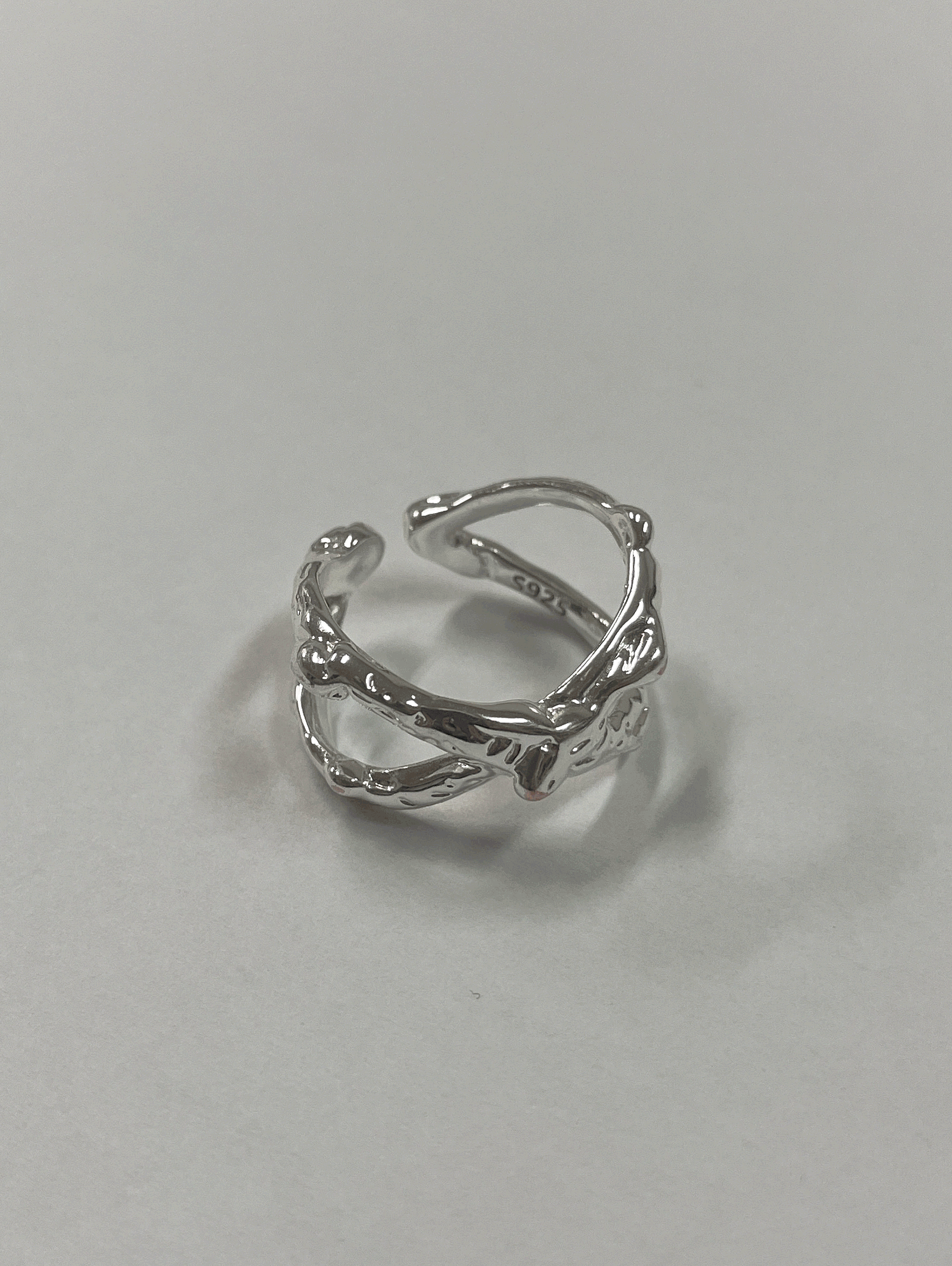 X silver ring