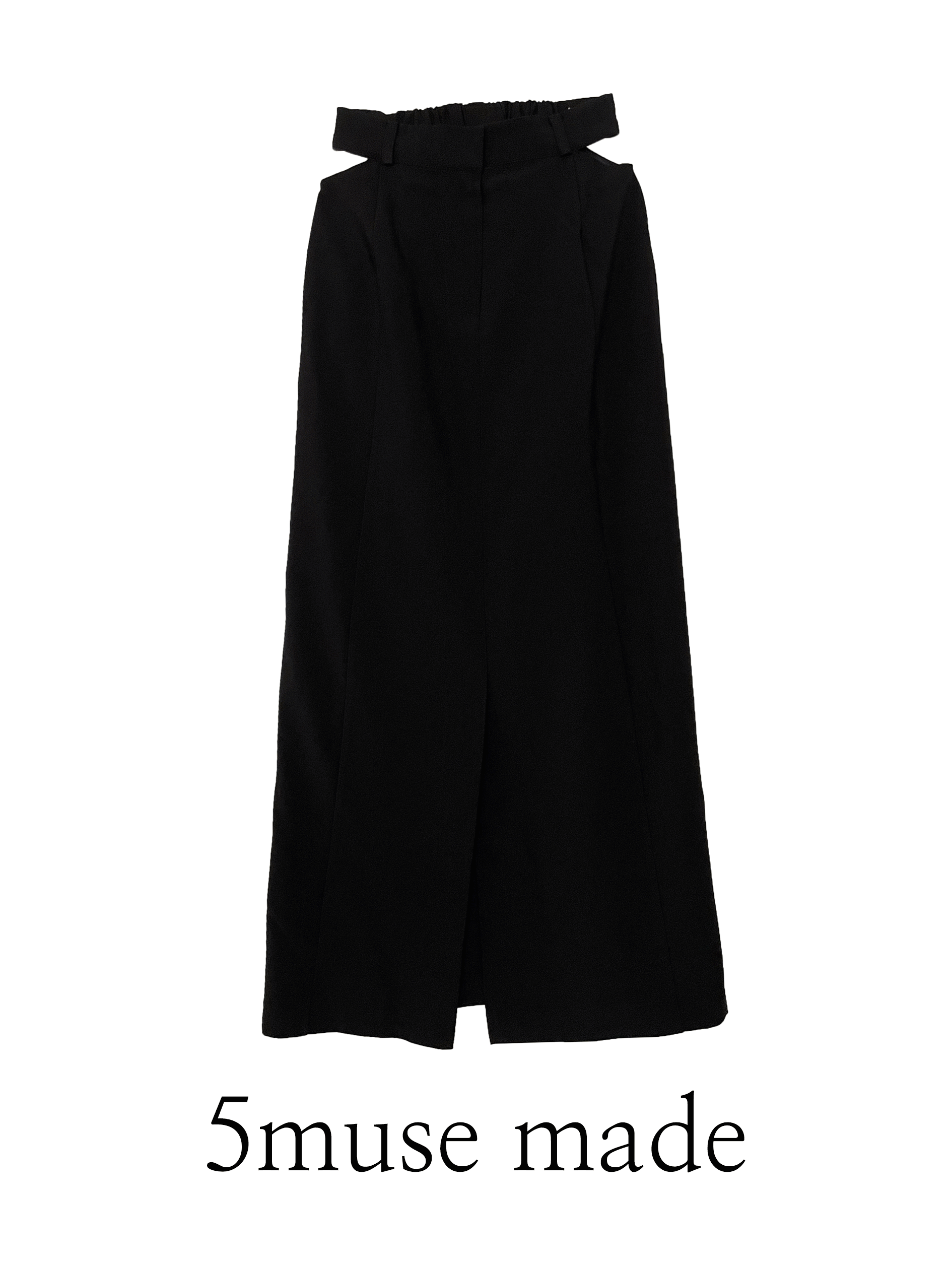 [5muse made] Muse slit maxi skirt - Black (당일발송)