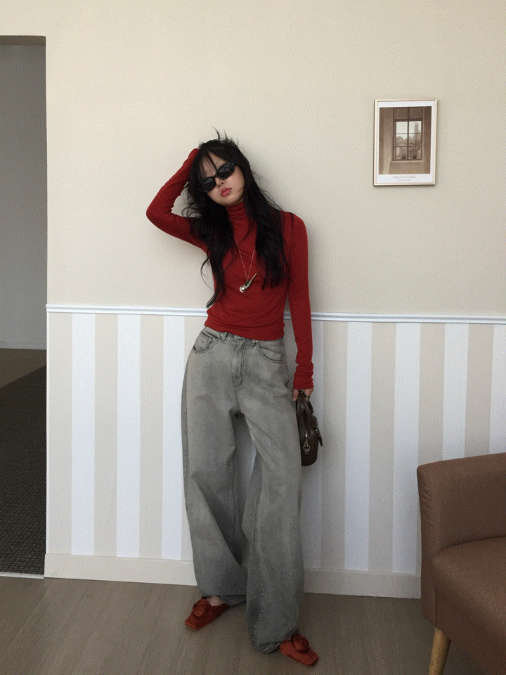 Grey vintage denim pants