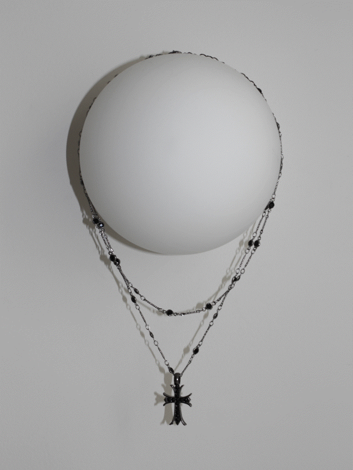 Black cross necklace (오뮤즈 추천)