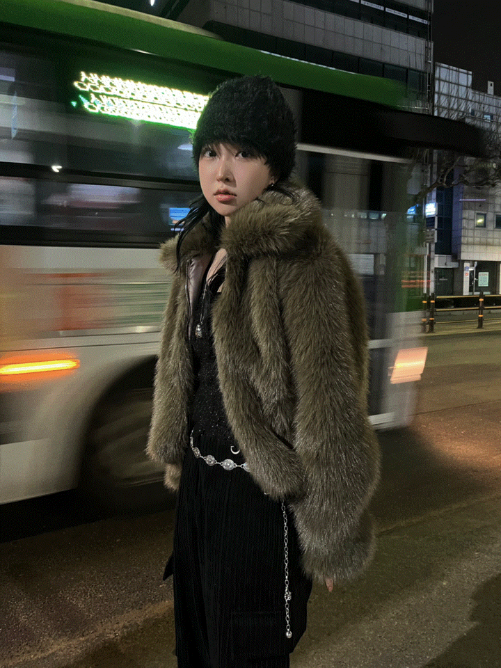 Muse b&amp;w fur jacket (오뮤즈 추천) (바로배송)