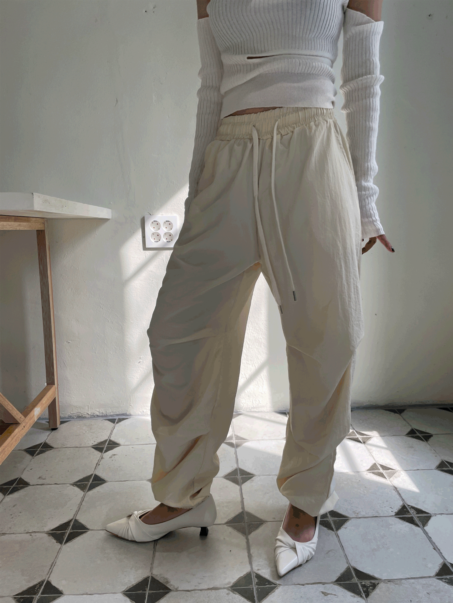 Two pintuck jogger pants (남여공용)