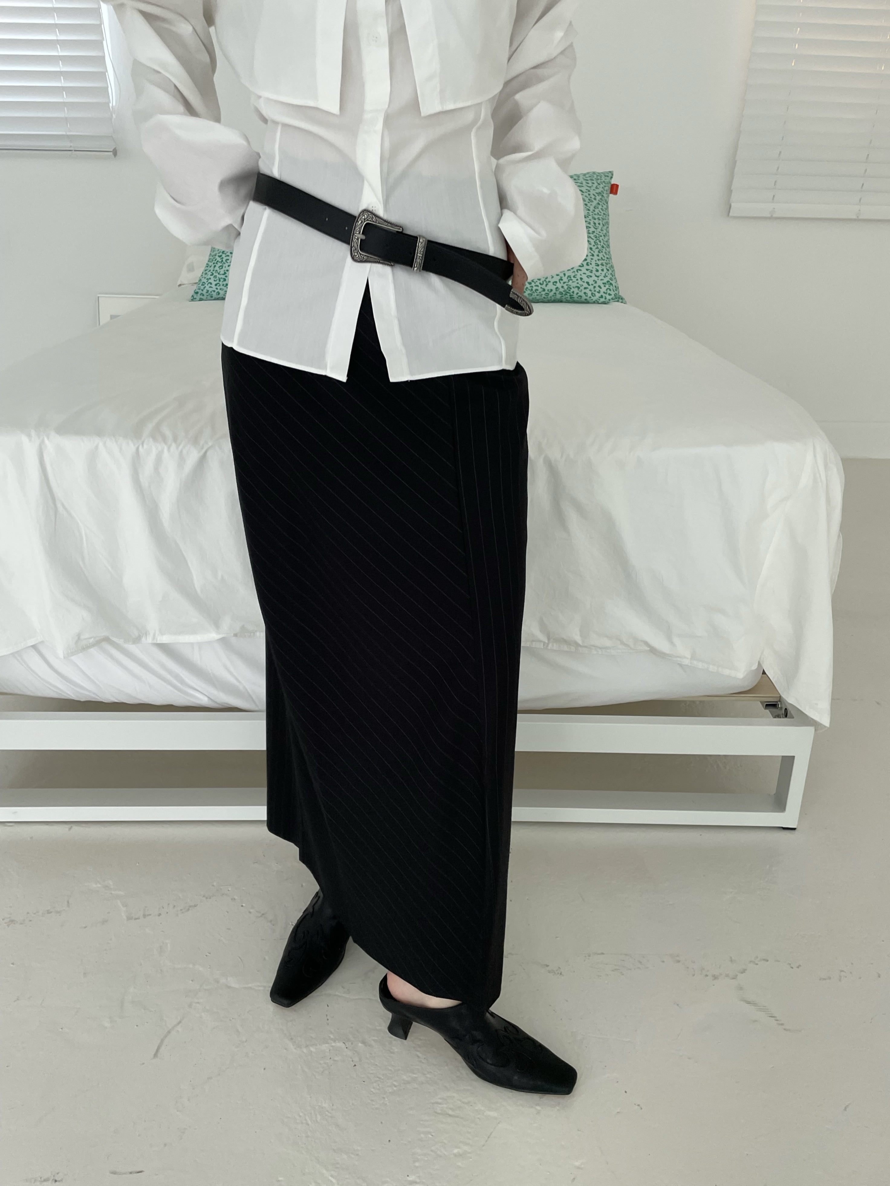 [SALE] Basic stripe skirt (정가 58,000원) (교환, 환불 불가)