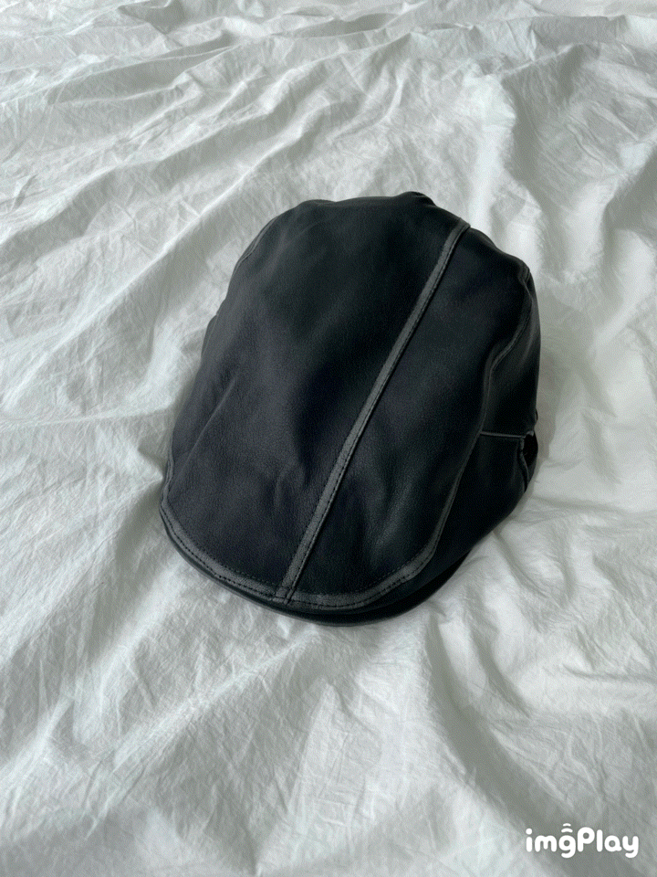Stich leather hunting cap (국내생산 / 남여공용)