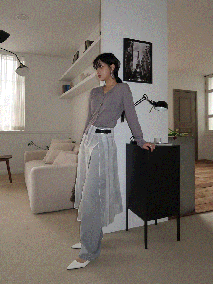 [SALE] Light grey denim pants (정가 36,000원) (교환, 환불 불가)