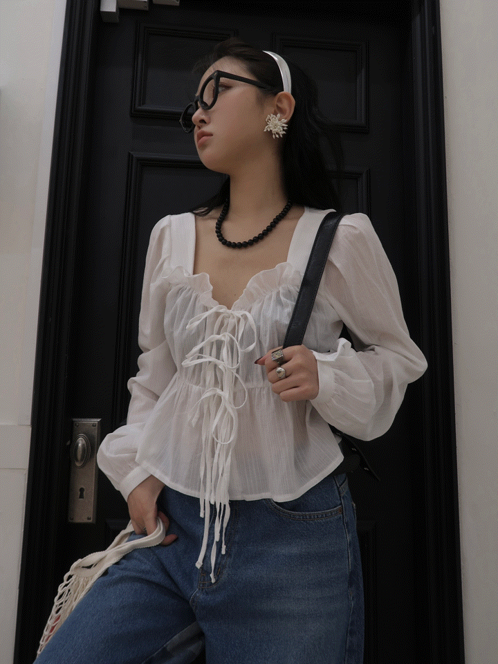Lovely string blouse (오뮤즈 추천)