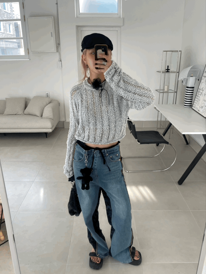 Jelly knit top